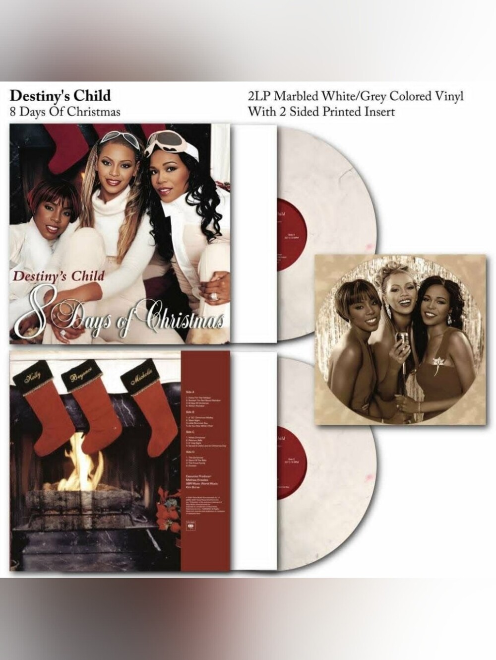 Destiny's Child 2LP Marbled White/Grey Vinyl - Holiday Album